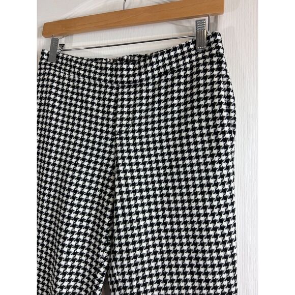 Old Navy Women's Pull On Crop Pants Black White Houndstooth Size 2 - Picture 2 of 11